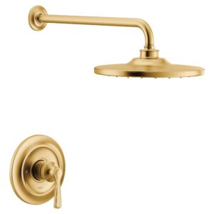 moen uts344302bg colinet m-core 3-series 1-handle shower trim kit, valve required, brushed gold