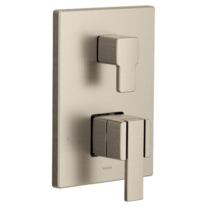 moen uts9011bn 90 degree m-core 3-series 2-handle shower trim with integrated transfer, valve required, brushed nickel