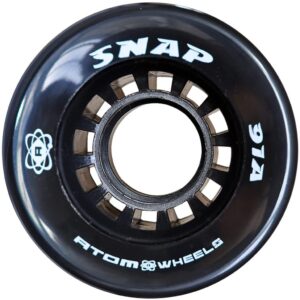 atom snap indoor roller skate wheels (black)