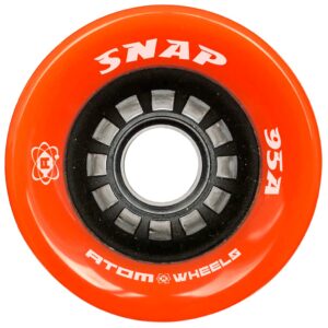 atom snap indoor roller skate wheels (orange)