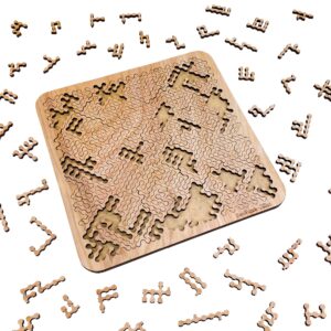 mind bending wooden jigsaw puzzle | difficult puzzles for adults | 200 pieces | 11.3" x 11.3”