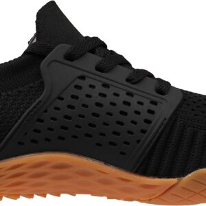 WHITIN Women's Low Zero Drop Shoes Minimalist Barefoot Trail Running Camping Size 10.5-11 Wide Toe Box Female Fitness Minimus Sneaker Black/Gum 42