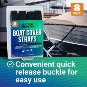 Boat Cover Straps Adjustable Buckle Straps 8 Pack Strap Buckles Boat Buckle Nylon Straps with Buckle 1" x 96" Utility Straps with Quick Release Buckle