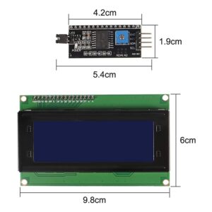 Aoicrie 16x2 2004 LCD Display Module with IIC/I2C/TWI Serial Interface Adapter, IIC I2C TWI 1602 Serial LCD Module Display, for Mega 2560