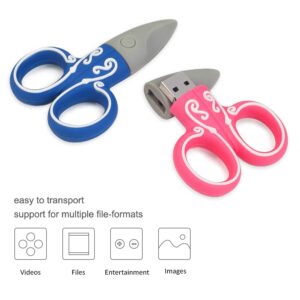 LEIZHAN Cute USB Flash Drive 16GB, 3 Pack Scissors Design Novelty Thumb Drive USB 2.0 Computer Memory Stick Pen Drive U Disk Jump Drive Gift