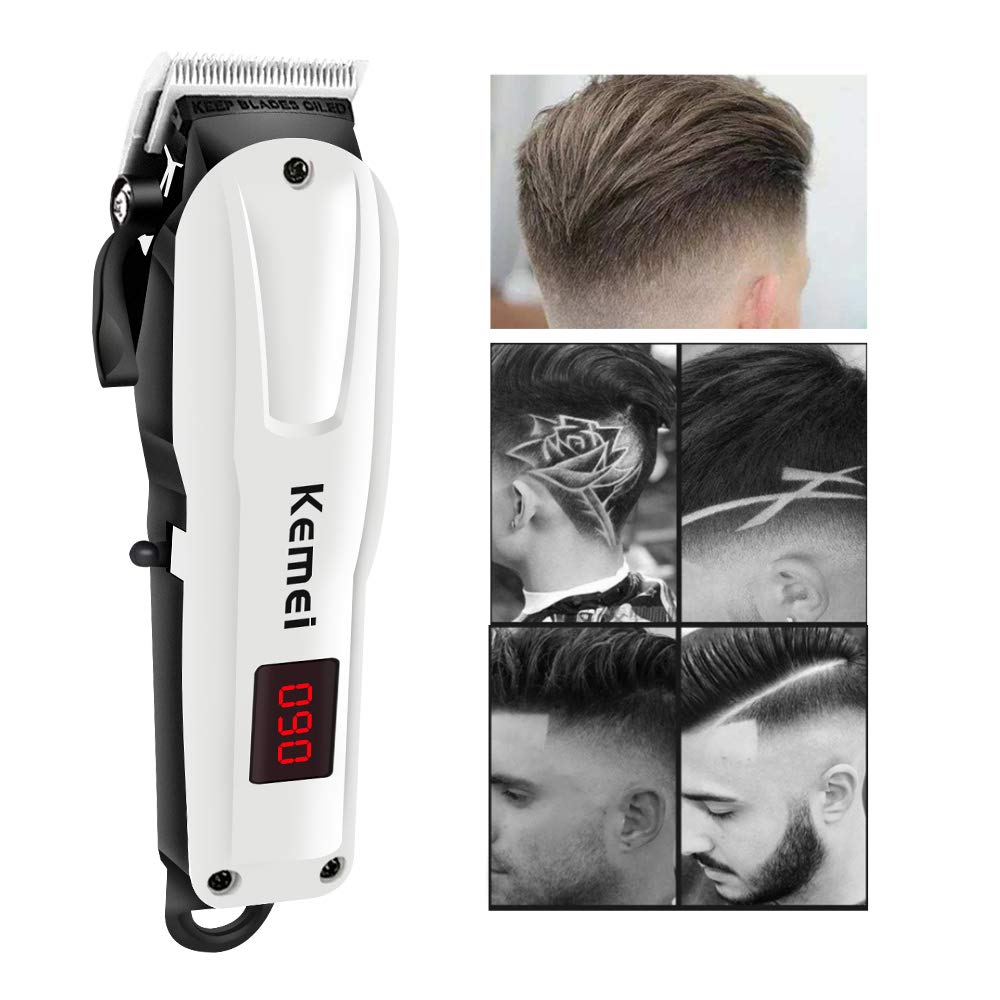 F.Lashes Professional Hair Clippers Cordless Hair Clippers for Men Haircut Kit Rechargeable Low-Noise Household Hair Trimmer for Men Baby Kids