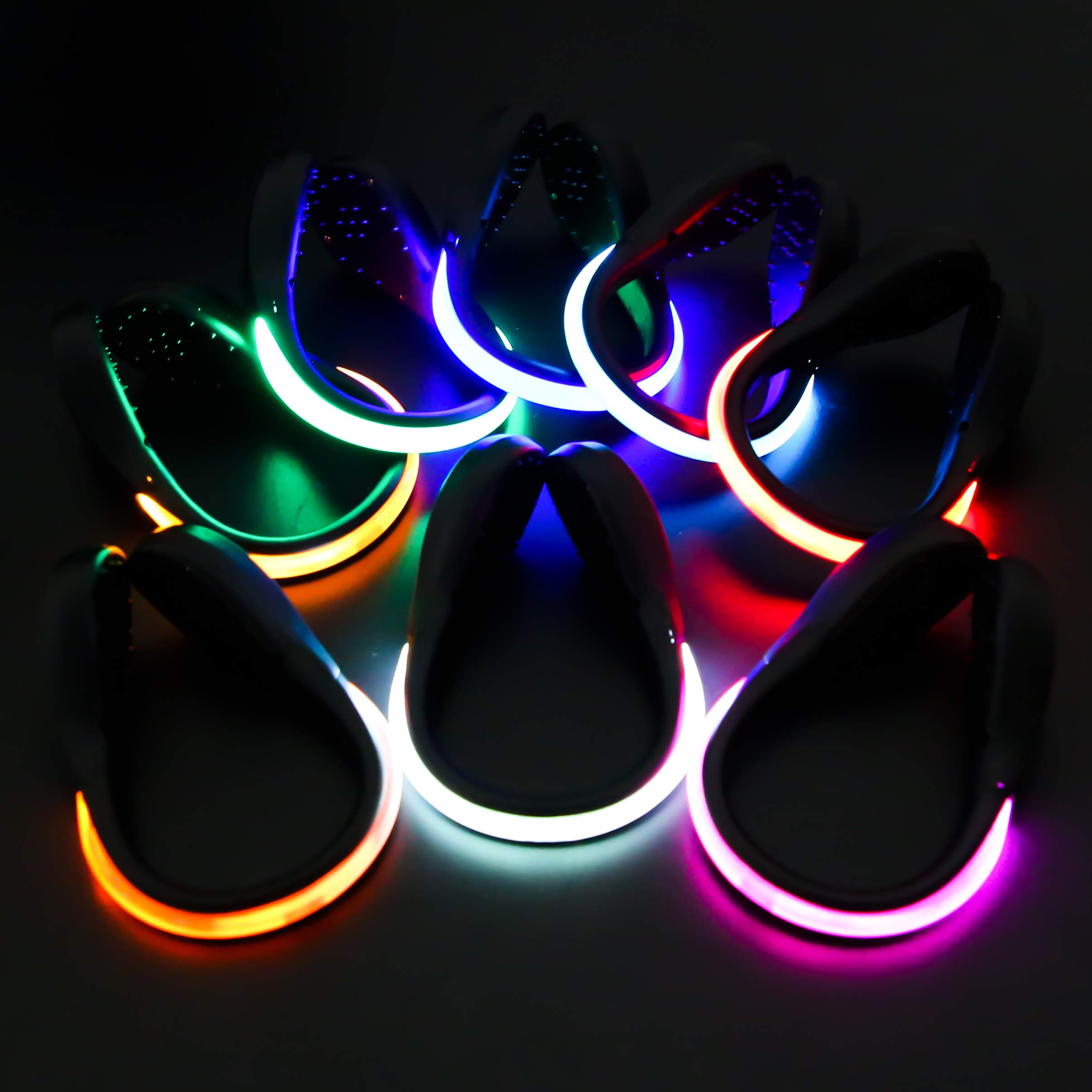 PROLOSO 8 Pack Shoe Lights for Runners Clip On Shoe Clip Lights for Running at Night Walking Jogging Biking Cycling Safety Accessories