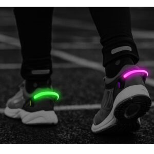 PROLOSO 8 Pack Shoe Lights for Runners Clip On Shoe Clip Lights for Running at Night Walking Jogging Biking Cycling Safety Accessories