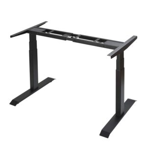 birsppy height adjustable desk electric standing desk home office desk dual motor black (frame only)