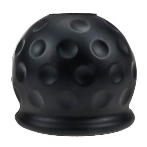 Modengzhe 2.5-Inch Diameter Universal Trailer Ball Cover, Black PVC Golf Ball Shape Towing Hitch Cover for Towing Car Tow Bar Van Vehicles