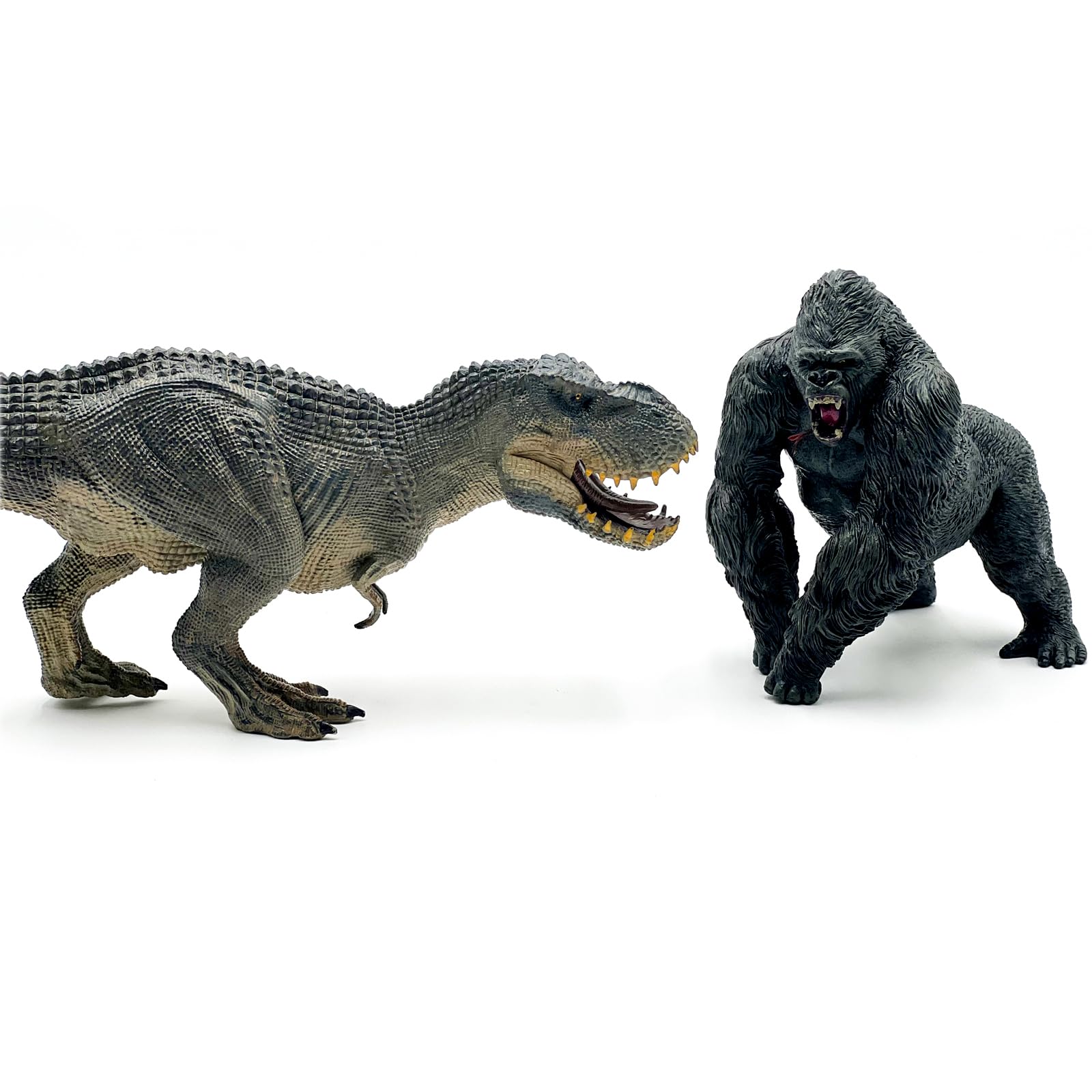 Gemini&Genius King Kong Toys Vastatosaurus Rex Dinosaur World Toys Stand Up with Movable Jaw Gorilla Action Figurine Gift for Kids