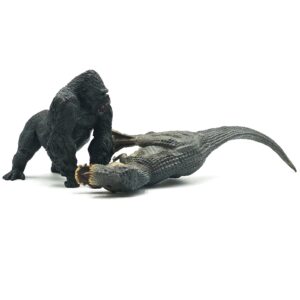 Gemini&Genius King Kong Toys Vastatosaurus Rex Dinosaur World Toys Stand Up with Movable Jaw Gorilla Action Figurine Gift for Kids