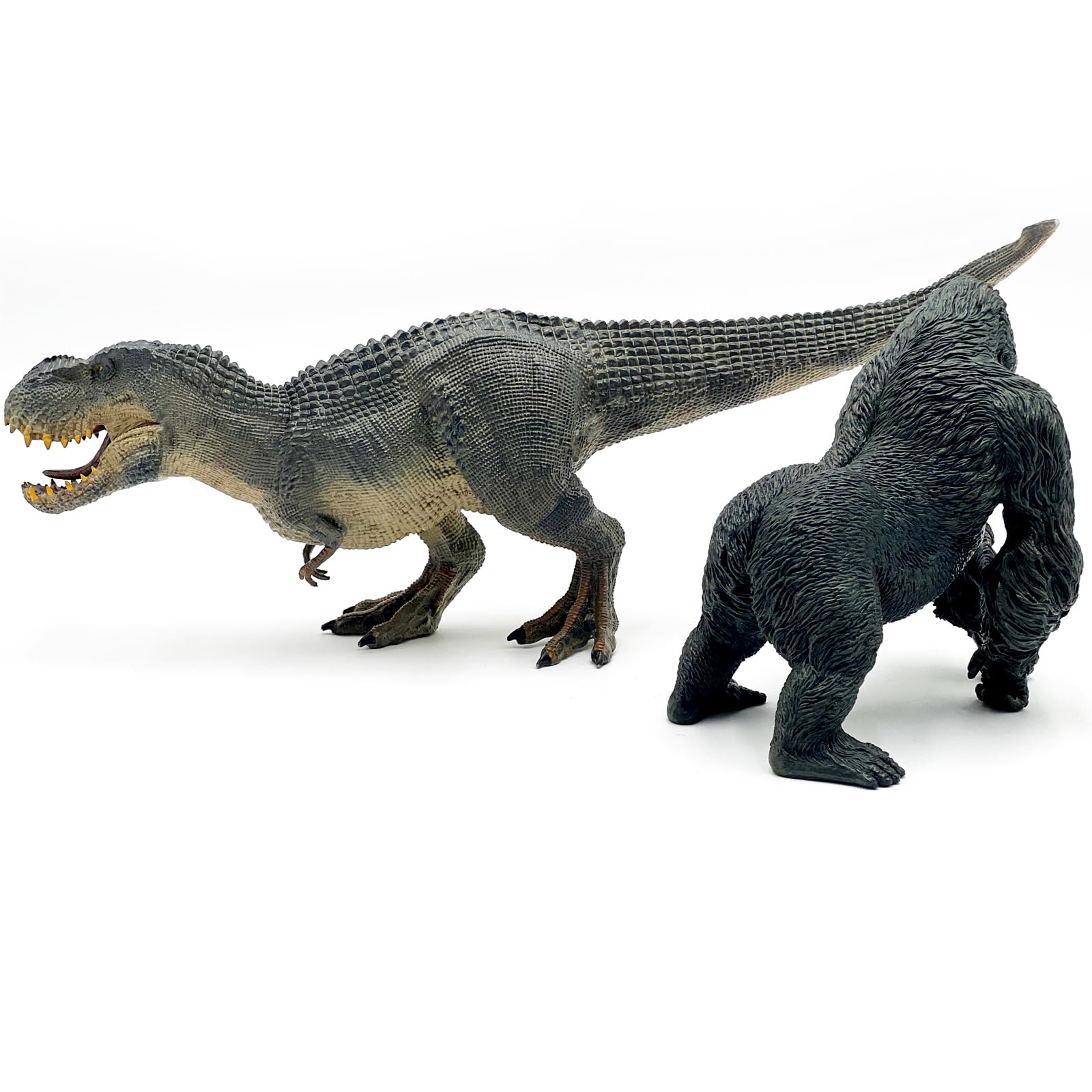 Gemini&Genius King Kong Toys Vastatosaurus Rex Dinosaur World Toys Stand Up with Movable Jaw Gorilla Action Figurine Gift for Kids