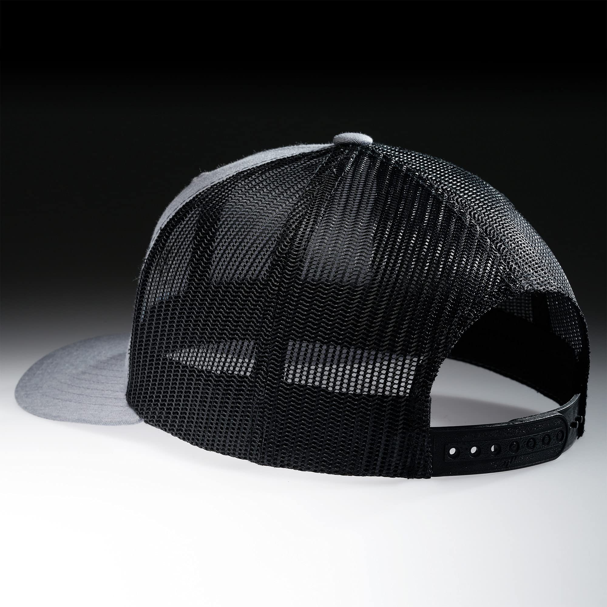 LARIX Trucker Hat - Tamarack Mountain, Heather/Black, NoSweat Hat Liner Included
