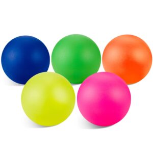 sumind 5 pieces replacement beach balls paddle replacement balls extra balls for outdoor activities, assorted high visibility colors