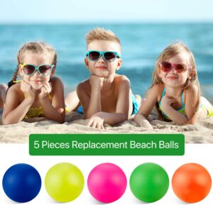 Sumind 5 Pieces Replacement Beach Balls Paddle Replacement Balls Extra Balls for Outdoor Activities, Assorted High Visibility Colors