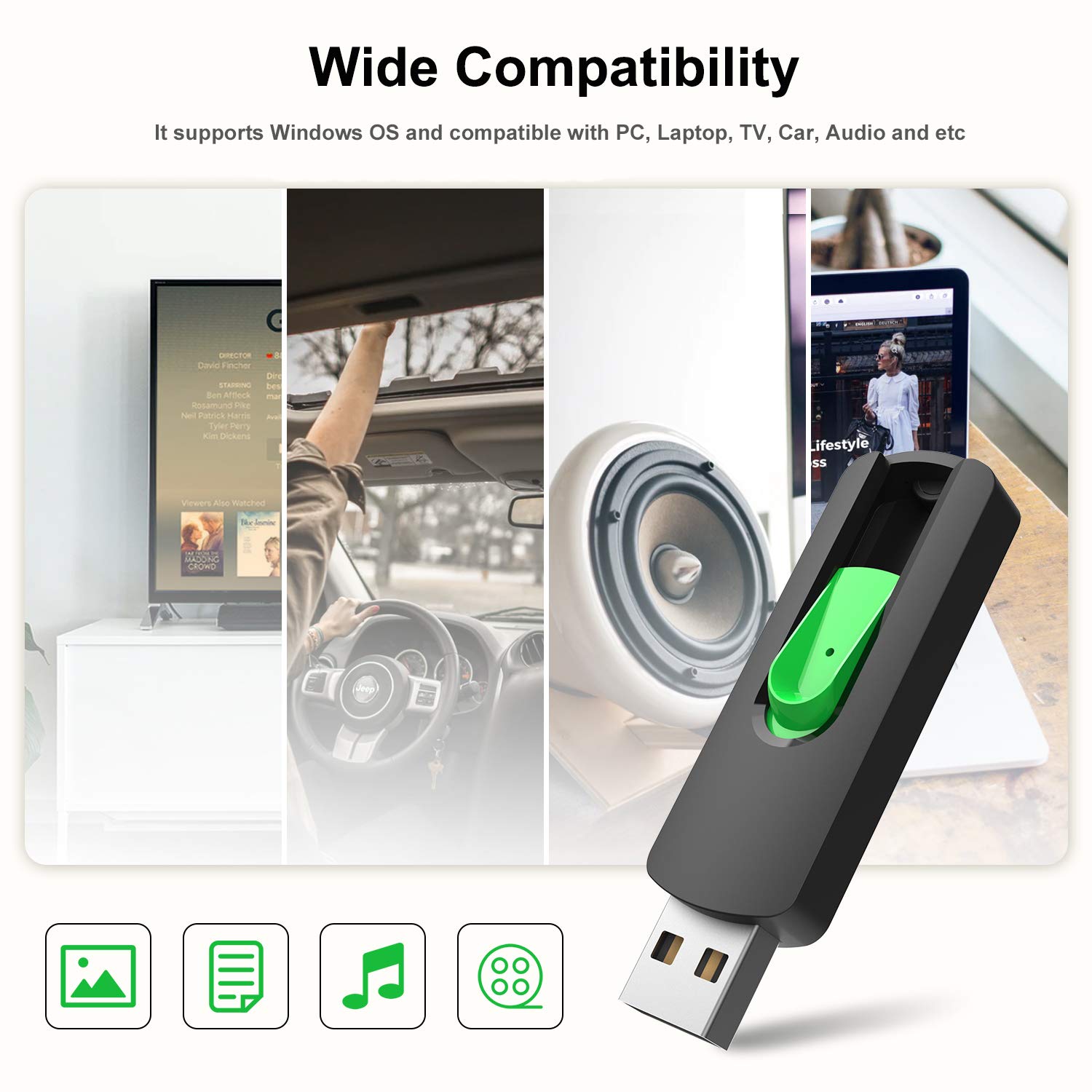 128GB Flash Drive Aiibe USB Flash Drive 128 GB Thumb Drive USB 2.0 Memory Stick Zip Drive Backup Jump Drive Single 128GB 128G USB Drive for PC Laptop