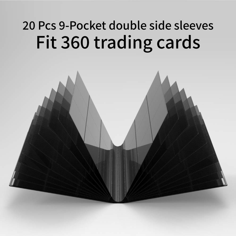 Alteagle 9 Pocket Trading Card Binder, 360 Side Loading Pocket Album for TCG