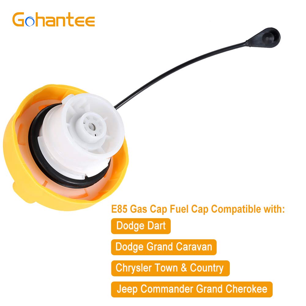 E85 Gas Cap Fuel Cap 52030380AB Replace 52030380AA Compatible with 2008-2016 Chrysler Town & Country 2007-2009 Jeep Commander Grand Cherokee 2008-2019 Dodge Grand Caravan 2013-2016 Dodge Dart