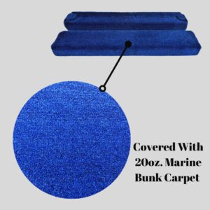 Carpet by the Foote, Boat Trailer Bunks, Trailer Guides, 2'(ft.) Long, Blue/Black