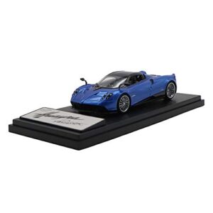 pagani huayra roadster blue metallic with carbon accents 1/43 diecast model car by lcd models