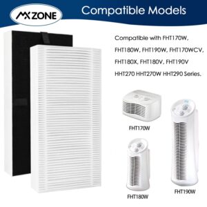 MXZONE True HEPA Filter Replacement Compatible with Febreze FRF102B and Honeywell Filter U, HHT270, HHT290 Series Air Purifier