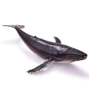 aikenr humpback whale toy model, ocean animals, 14 inches soft squeezable bath toys, soft hand-painted skin texture sea life collection, party favors