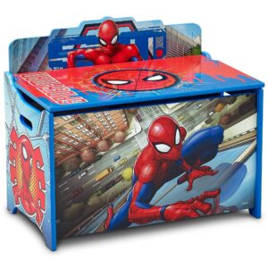 delta children deluxe toy box, spider-man