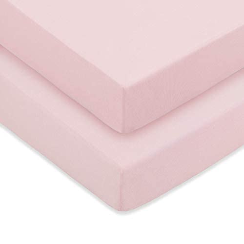 Comfy Cubs Fitted Crib Sheet – 100% Cotton Baby Crib Mattress Sheet for Boys and Girls – Fully Elasticized Hem for Snug Fit Over Standard Crib and Toddler Mattresses (Pack of 2)