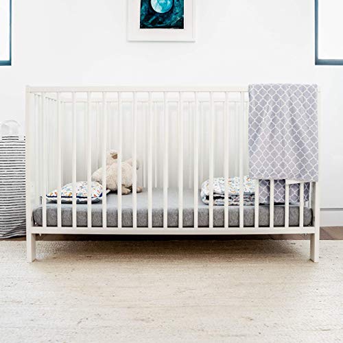 Comfy Cubs Fitted Crib Sheet – 100% Cotton Baby Crib Mattress Sheet for Boys and Girls – Fully Elasticized Hem for Snug Fit Over Standard Crib and Toddler Mattresses (Pack of 2)