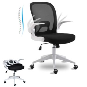 bingtoo home office desk chairs- ergonomic office chair with lumbar support- foldable mesh backrest computer task desk chair with adjustable arms and wheels