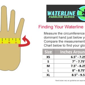 WaterLine Half Finger Paddling Gloves for Kayaks, Canoes and SUP Paddle Boards (Large)