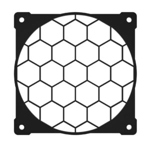 120mm computer case fan cover with unique hexagon design - great for rgb argb led lighting
