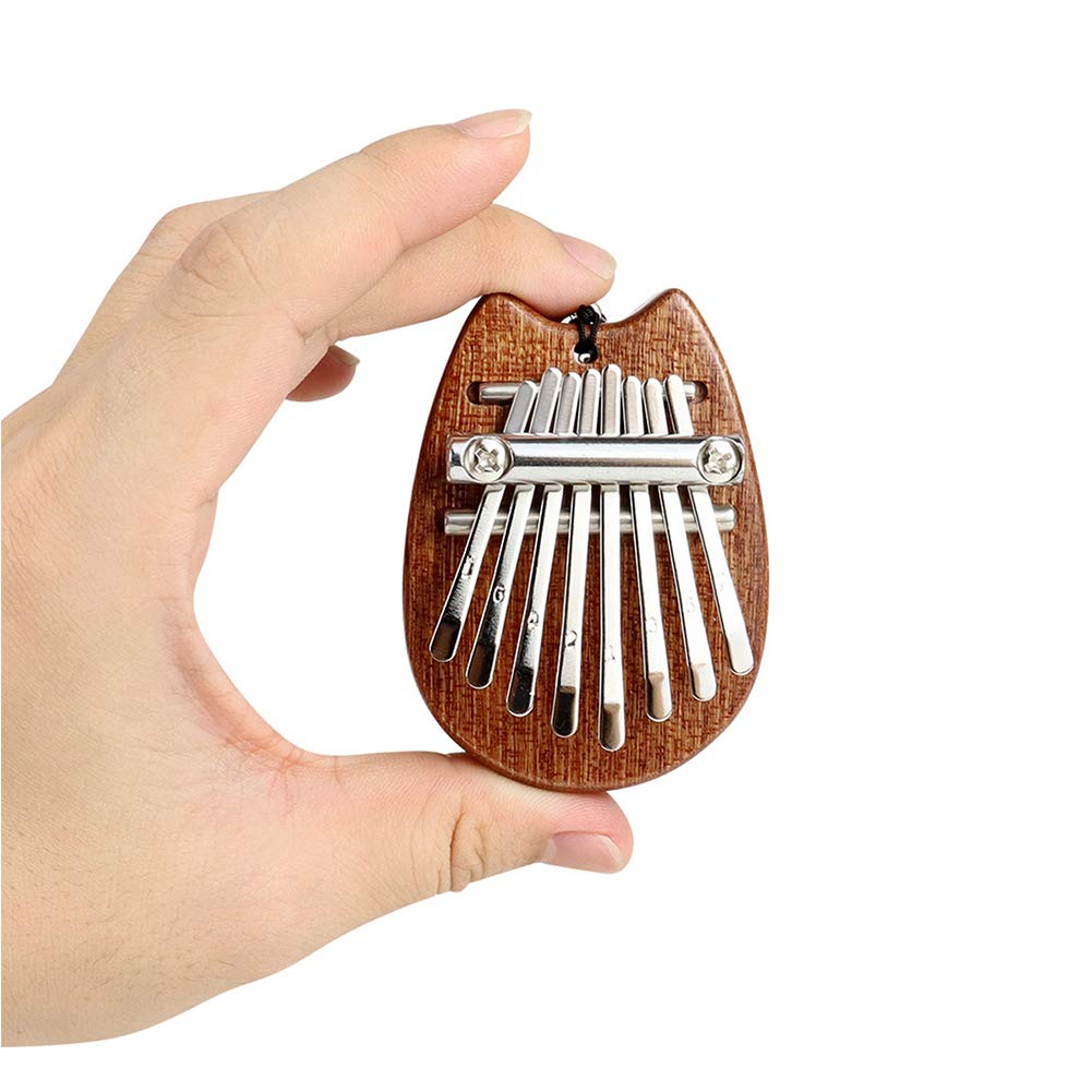 Mworld2 8 Key Mini Kalimba Exquisite Finger Thumb Piano, Mini Piano Musical Instruments, Professional Beginners Musical Instruments for Gift to Kids Friends Beginners