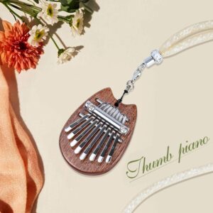 Mworld2 8 Key Mini Kalimba Exquisite Finger Thumb Piano, Mini Piano Musical Instruments, Professional Beginners Musical Instruments for Gift to Kids Friends Beginners