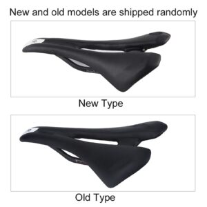 Saddle, Carbon Fiber Bike Seat Saddle, Ultra-Light Mountain Road Bike Saddle Replacement Accessory Comfortable Cushion with Rail Mountain Road