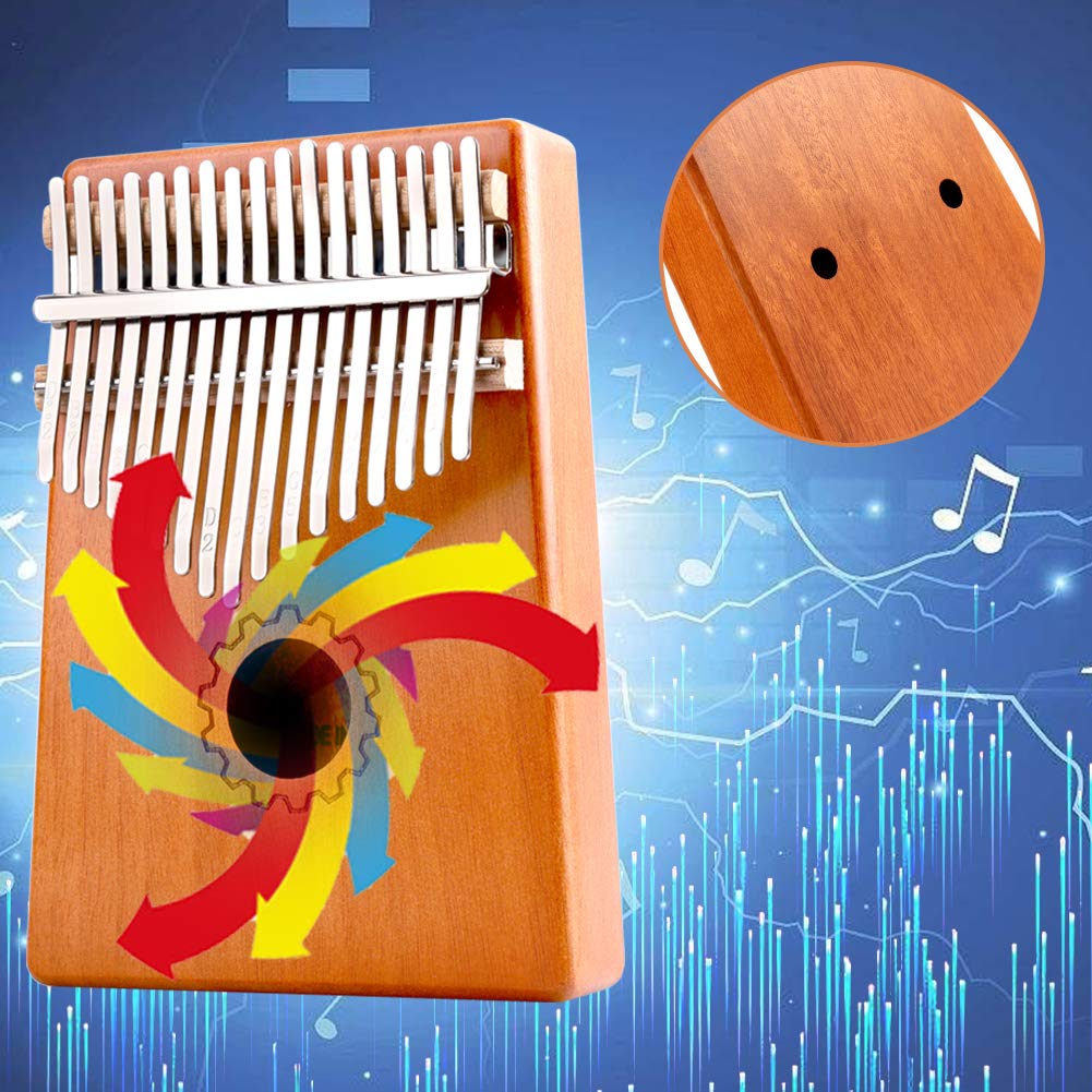 Handmade Gift, Kalimba Thumb Piano, Portable Finger Piano, Mini Musical Instrument with Bag including Study Instruction and Tune Hammer