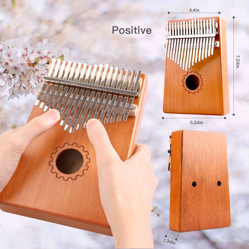 Handmade Gift, Kalimba Thumb Piano, Portable Finger Piano, Mini Musical Instrument with Bag including Study Instruction and Tune Hammer