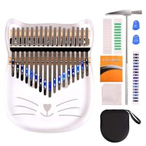 kalimba thumb piano, portable finger piano, handheld musical instrument with bag and study instruction