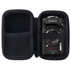 werjia hard carrying case for olympus tough tg-7/tg-6/ tg-5/tg-4 digital camera case (storage case, black)