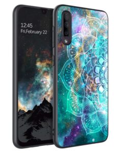 bentoben case for samsung galaxy a50 / a50s / a30s case (2019), slim fit glow in the dark soft flexible bumper protective shockproof anti scratch cases cover for samsung galaxy a50, mandala in galaxy