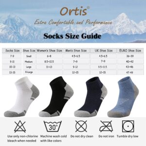 Ortis Cotton Moisture Wicking Mesh Ventilating Running Cushion Low Cut Socks for Men 10 Pack(Denim XL)