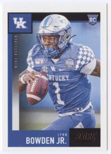 2020 score football #436 lynn bowden jr. rc rookie kentucky wildcats official nfl trading card made by panini america
