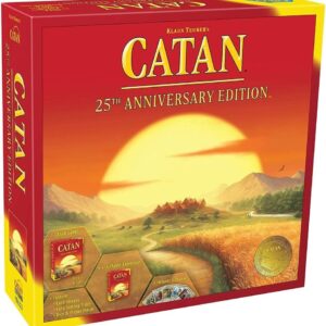 CATAN Board Game 25th Anniversary Edition | Includes The Base Game and The 5-6 Player Extension | Family Board Game | Board Game for Adults and Family | for 3 to 6 Players | Made by Catan Studio