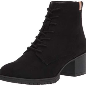 Dr. Scholl's Shoes Women's Laurence Ankle Boot, Black Microfiber, 6