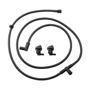 for ford super duty windshield washer nozzle hose kit, compatible with ford super duty f250 f350 f450 2011 2012 2013 2014 2015 2016, bc3z-17k605-b washer hose + bc3z-17603-a washer nozzle jets