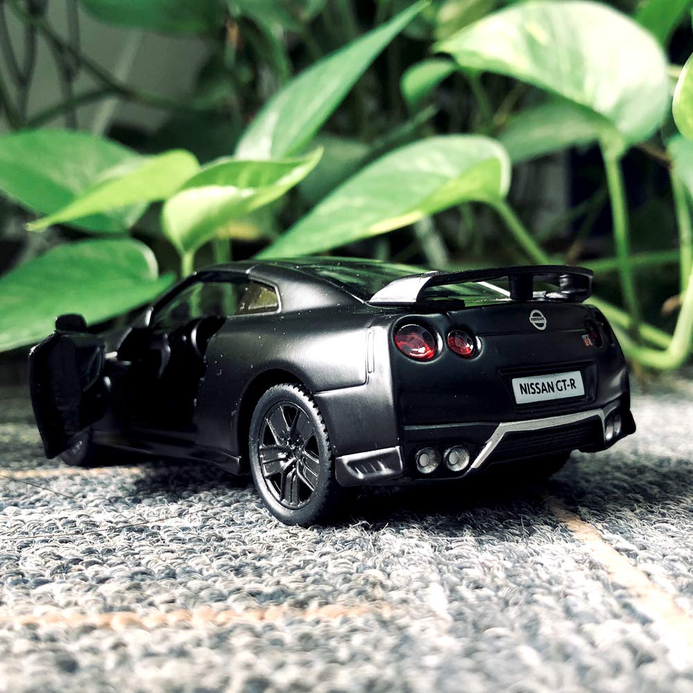 BDTCTK 1/36 Scale GTR R35 Supercar Model Toy Zinc Alloy Die-Cast Pull Back Vehicles Kid Toys for 4 5 6 Years Old Boy Girl Gift (Black)