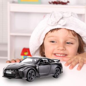 BDTCTK 1/36 Scale GTR R35 Supercar Model Toy Zinc Alloy Die-Cast Pull Back Vehicles Kid Toys for 4 5 6 Years Old Boy Girl Gift (Black)