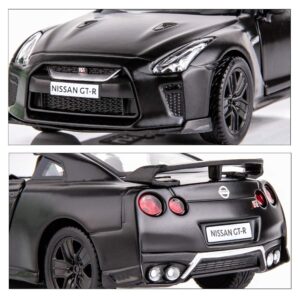 BDTCTK 1/36 Scale GTR R35 Supercar Model Toy Zinc Alloy Die-Cast Pull Back Vehicles Kid Toys for 4 5 6 Years Old Boy Girl Gift (Black)