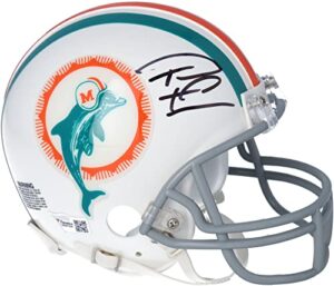 tua tagovailoa miami dolphins autographed riddell throwback mini helmet - autographed nfl mini helmets